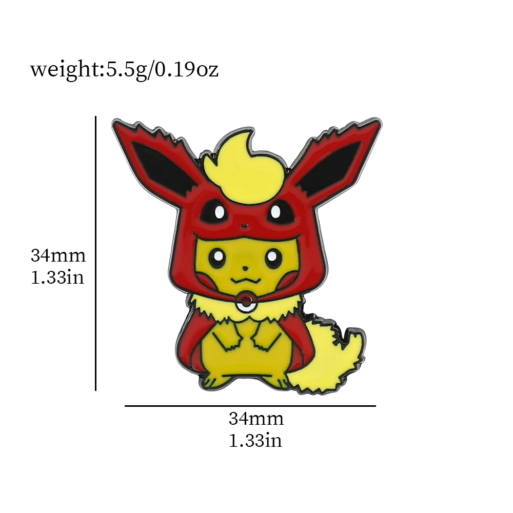9 ชิ้นแฟชั่นชุดเข็มกลัดสัตว์ Creative Pikachu cos Eevee เคลือบ Pins กระเป๋าเป้สะพายหลังเสื้อผ้าอุปกรณ์เสริมป้ายโลหะอุปกรณ์เสริม