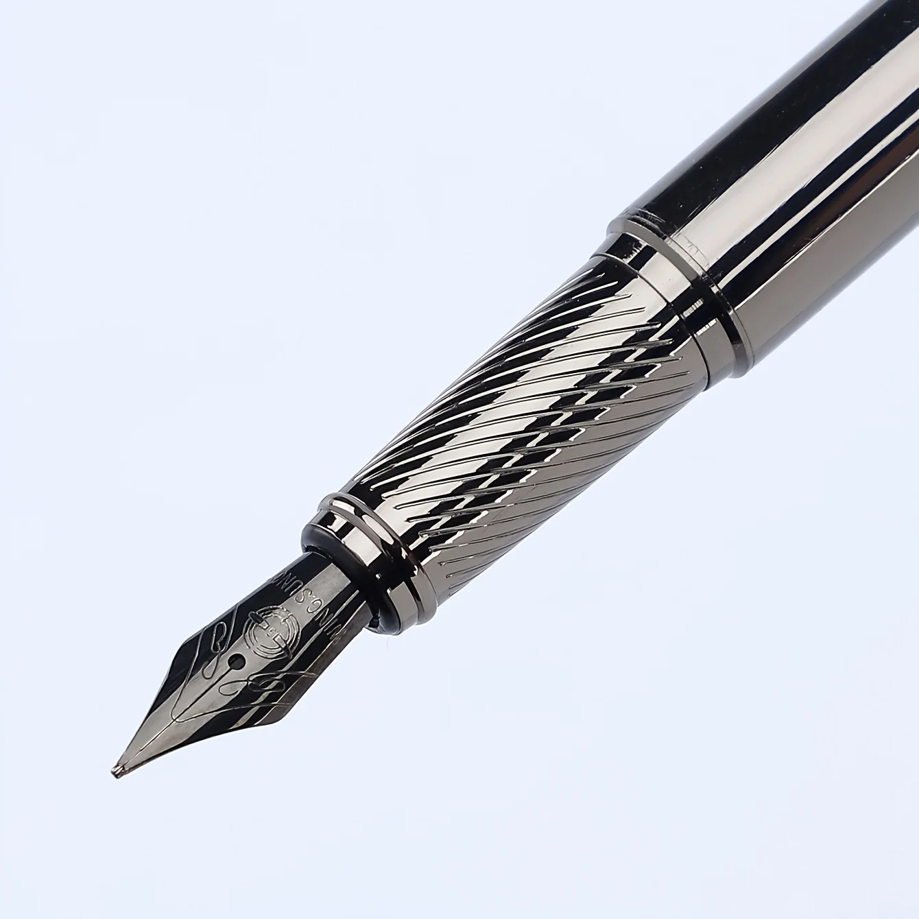 1 Pc Silver Grey High-end ธุรกิจปากกาโลหะ, ปากกา Lridium Tip ขนาดกลาง 0.5 มม. สําหรับห้องเรียนโรงเรียน, สํานักงาน, เขียนรายวัน