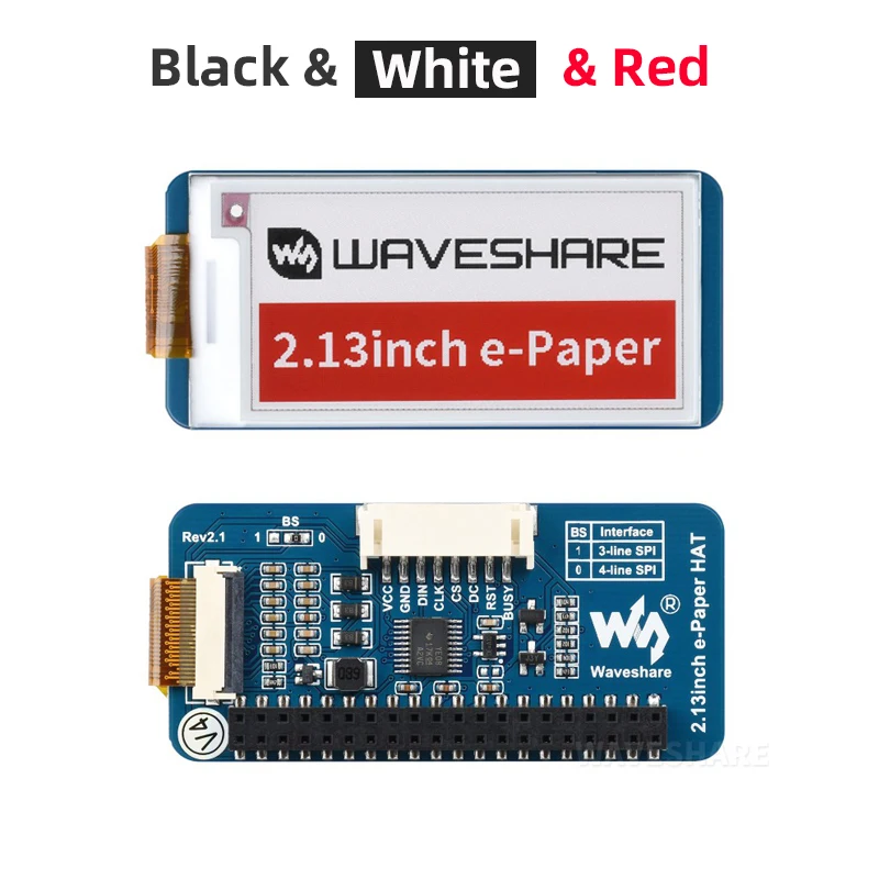 2,13-дюймовый дисплей E-Ink HAT 250x122 E-Paper SPI ИнтерфейсЭкран для Raspberry Pi 4B 3B+ 3B Zero STM32 Jetson Nano для Arduino