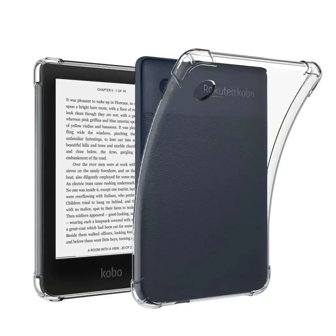 1 unids/lote Funda delgada a prueba de golpes para Funda Kobo Clara Color & BW & 2E 6 "eBook Funda trasera suave de TPU