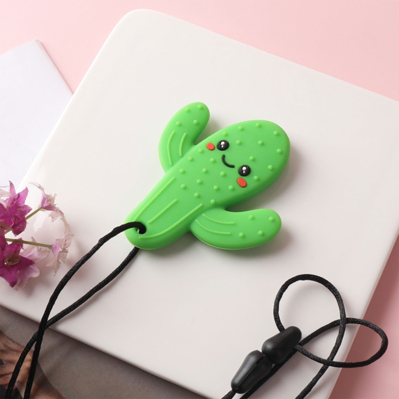 Silikon bez BPA Baby Teether Cartoon noworodka zmysłowy naszyjnik do żucia wisiorek gryzaki dla autyzmu ADHD specjalne gryzaki