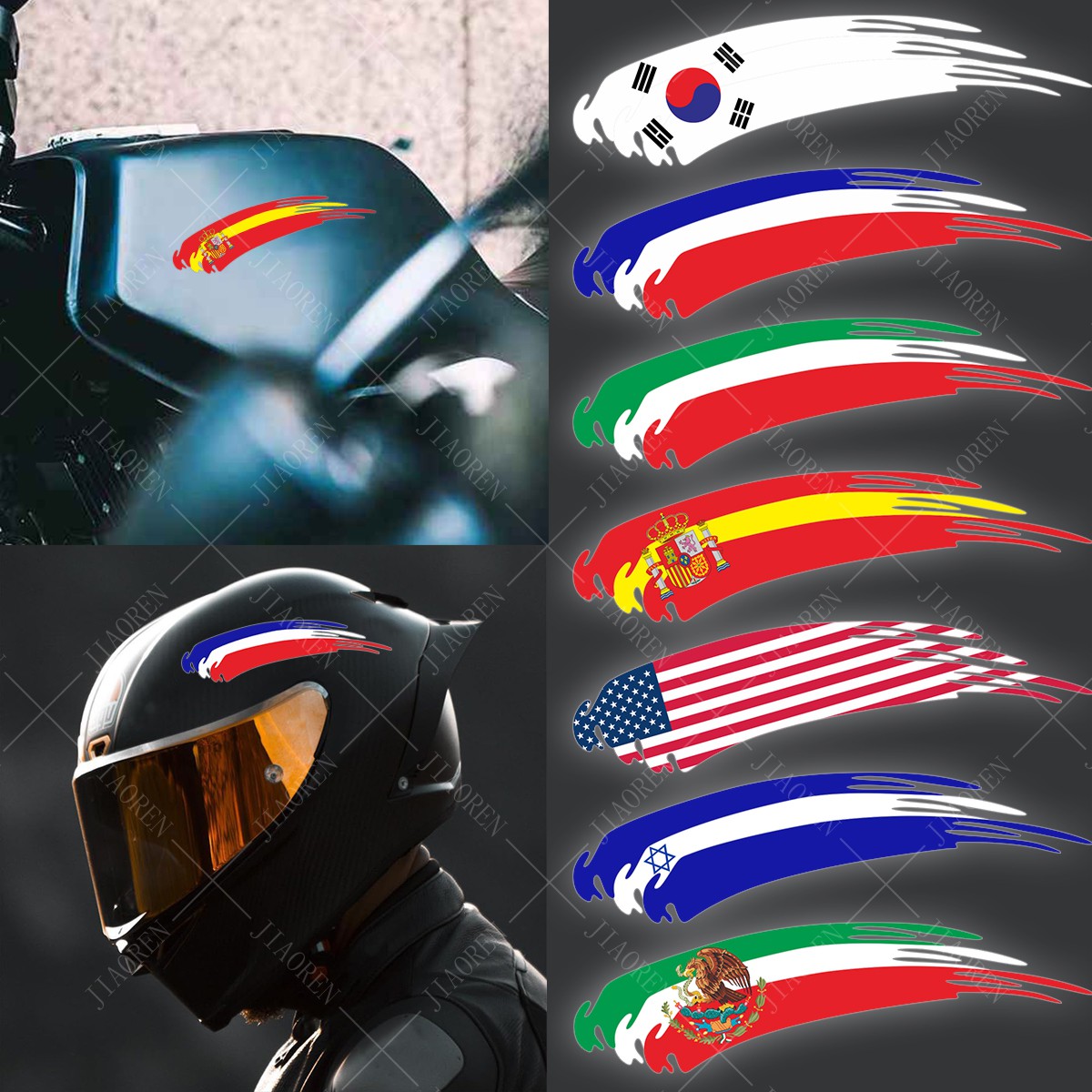 Adesivos reflexivos para motocicleta, decalque para capacete, tanque, logotipo, carro, bicicleta, laptop, bandeira, adesivo para yamaha, honda, suzuki, kawasaki, ktm, ducati