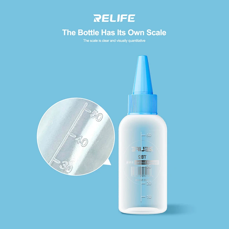 RELIFE TB2 Empty Solvent Bottle for Mobile Phone PCB Cleaning Pot Tool Anti-corrosion Empty Alcohol Bottle Distributor