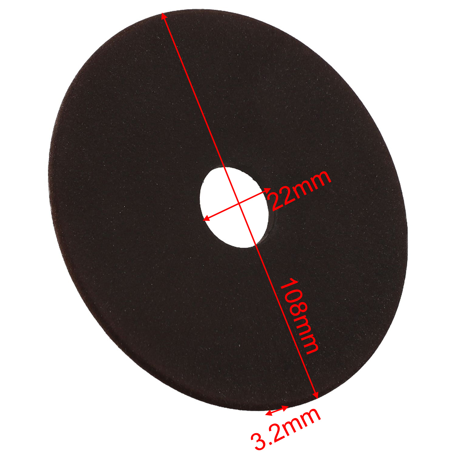 Grinding Wheel Disc Pad For Chainsaw Sharpener Flat Resin Grinding Wheel For Polishing 3/8" And 404 Chain 108x3.2x22mm