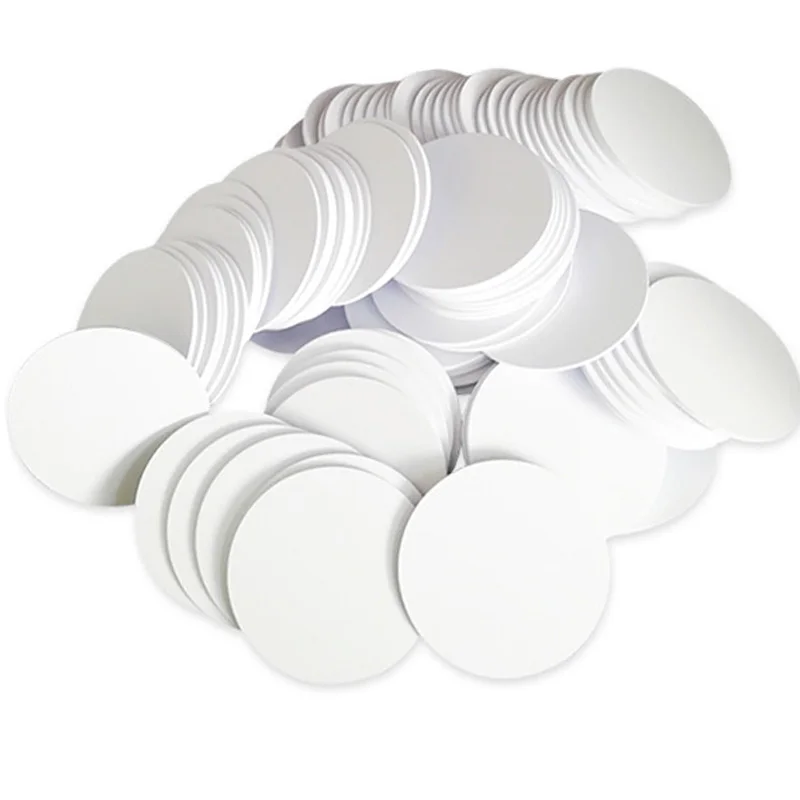 NFC Ntag215 13,56 MHz NFC tarjeta de unión de monedas insignia ISO/EC14443A 25mm impermeable PVC 215 etiquetas electrónicas