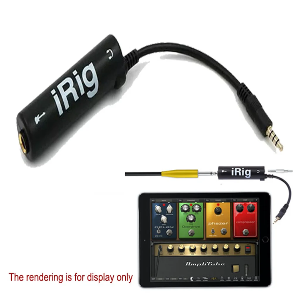 Convertidor de interfaz de guitarra IRIG, Cable de Audio de 3,5mm con bajo ruido de fondo, función antiarañazos esmerilada de alta fidelidad, 1 ud.