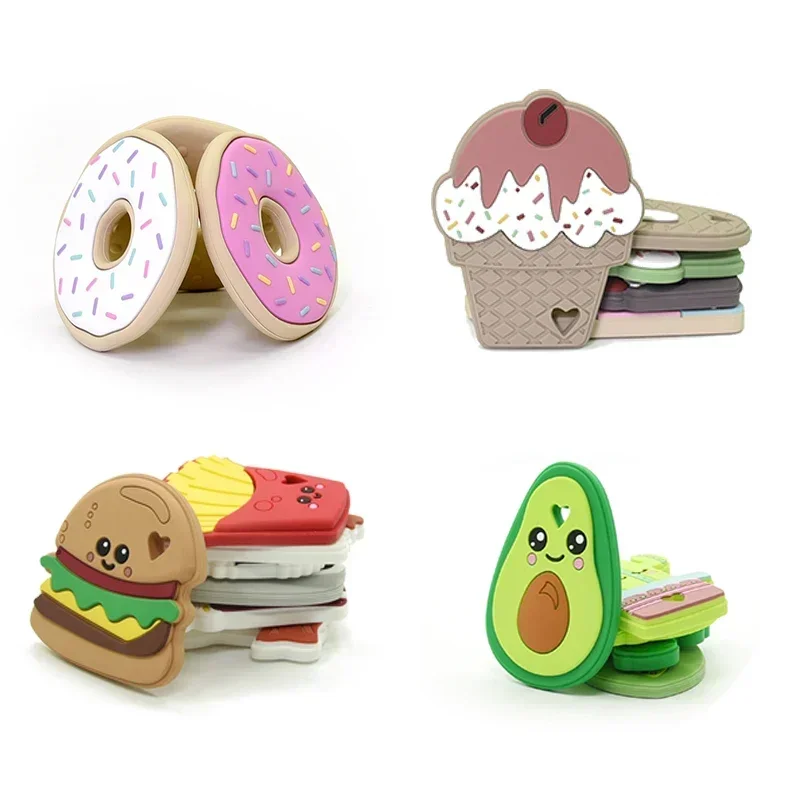 Wolife 1 Stück Baby Silikon Beißring BPA FREI Cartoon Form Zahnen Halskette Anhänger Pflege Zähne Geschenk Baby Silikon Beißring Molaren