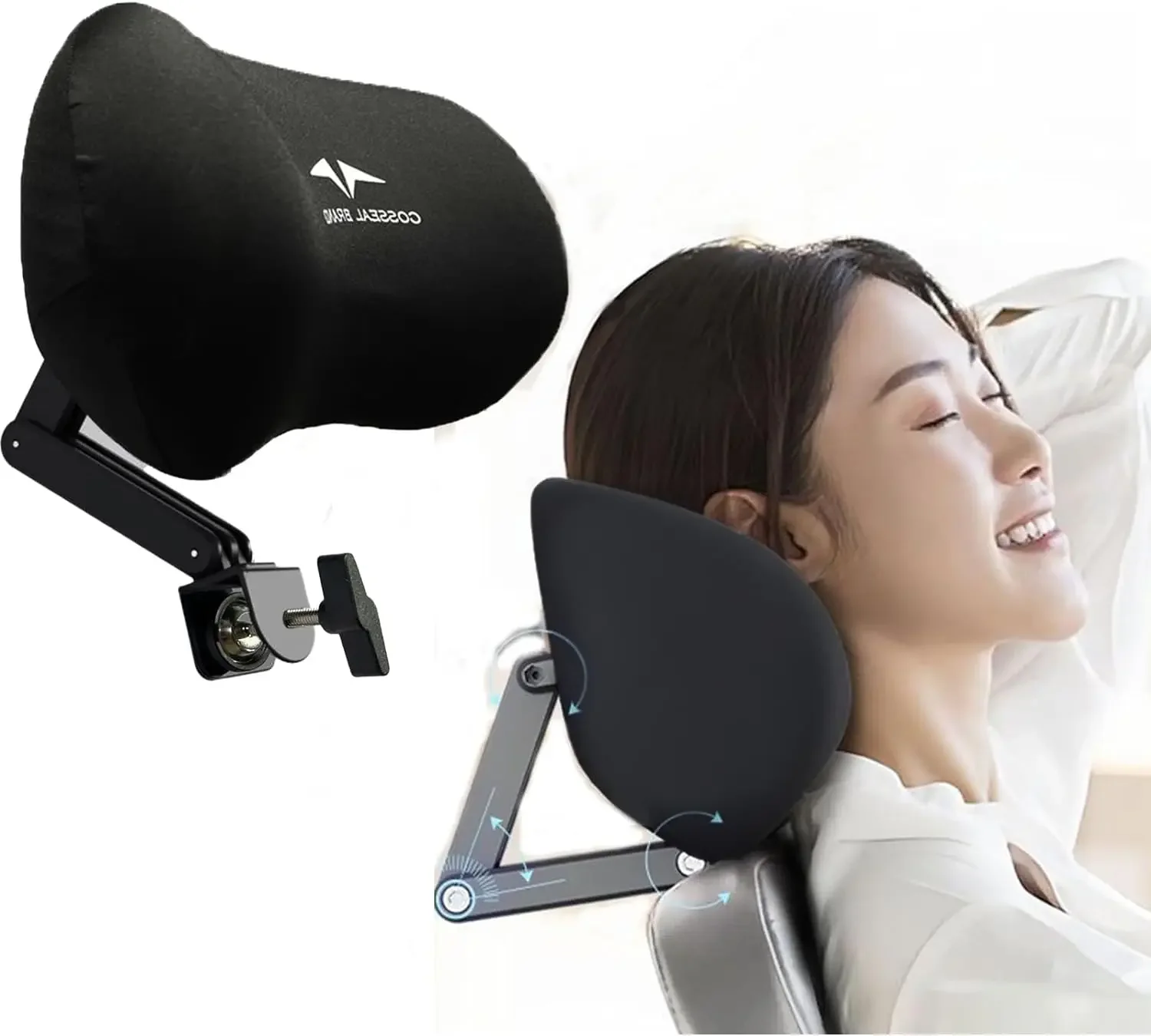 Para silla de oficina ergonómica accesorio para reposacabezas Universal, almohada para la cabeza de esponja altura y ángulo ajustables, reposacabezas tapizado GZ
