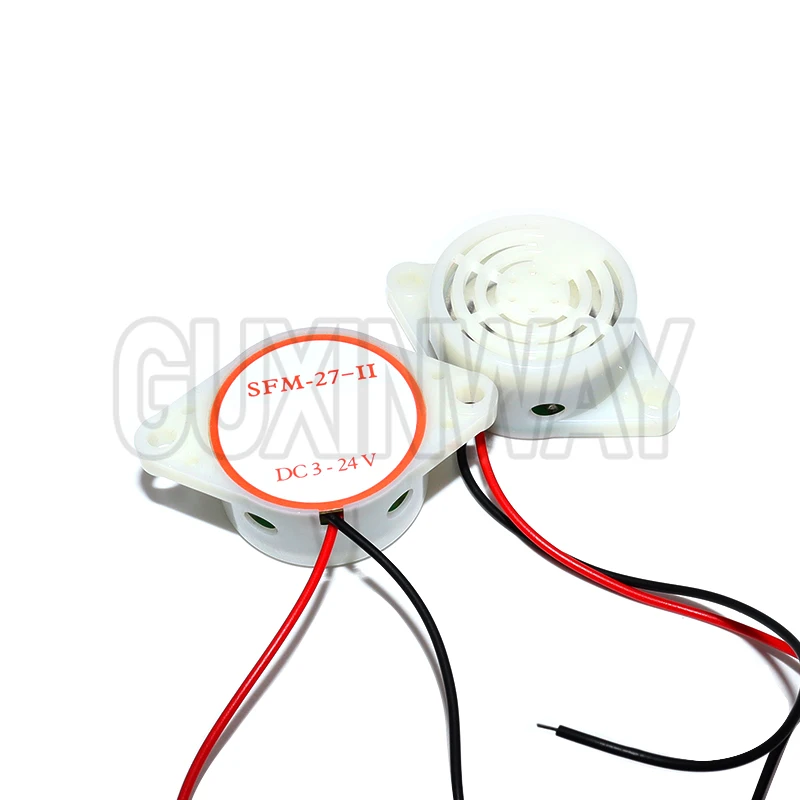 เสียงบีบต่อเนื่อง/ต่อเนื่องแบบตัดต่อ 2 ชิ้น/4 ชิ้น เสียงดังสูง DC 3-24V 12V บuzzer SFM-27 บuzzer แบบแอคทีฟ เสียงเตือนเตือนภัย 95DB 3015 สำหรับ Arduino