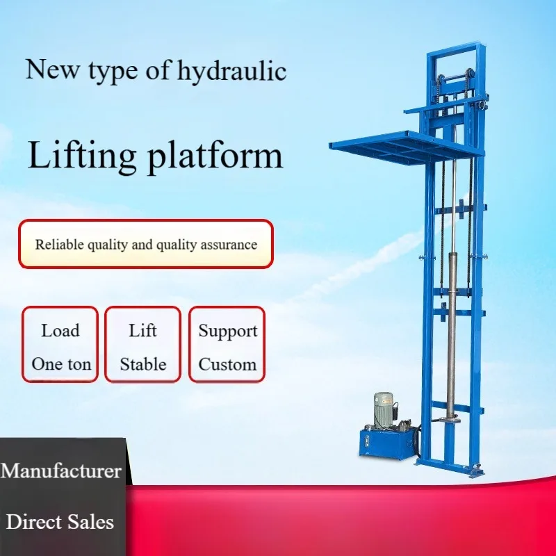 Electric Guide Rail Lift Automatic Hydraulic Loading Unloading Platform Scaffolding For Warehouse And Industrial Use
