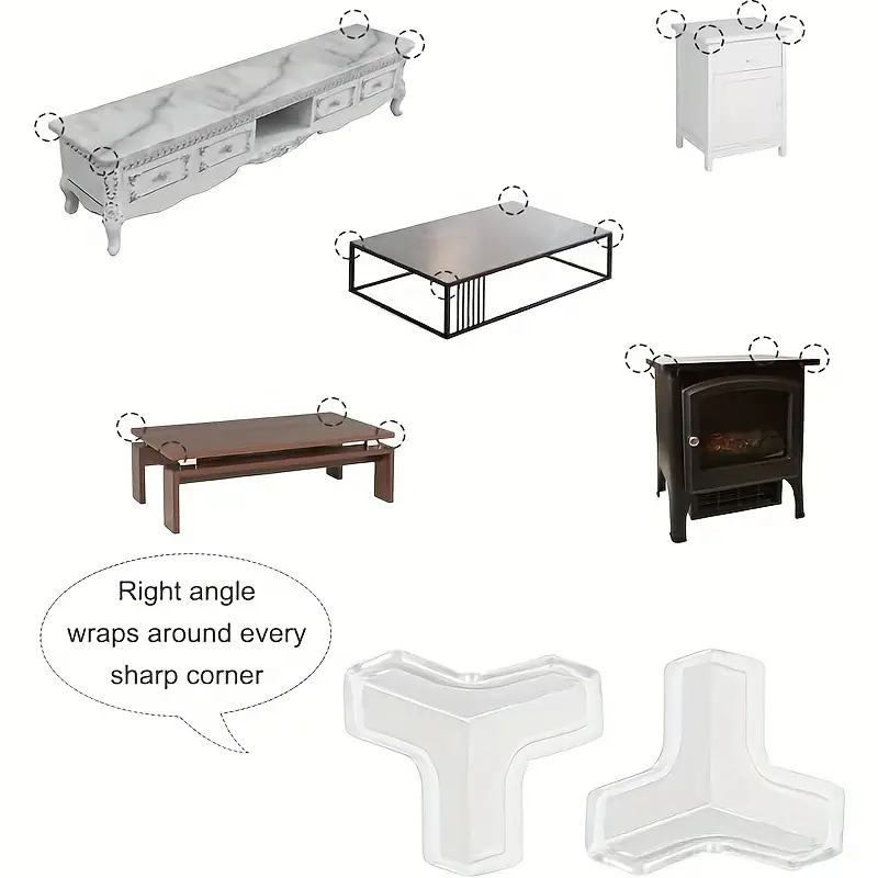 T タイプ家具テーブルコーナープロテクター、子供用衝突防止テーブルコーナープロテクター、ベビー安全テーブルコーナープロテクター