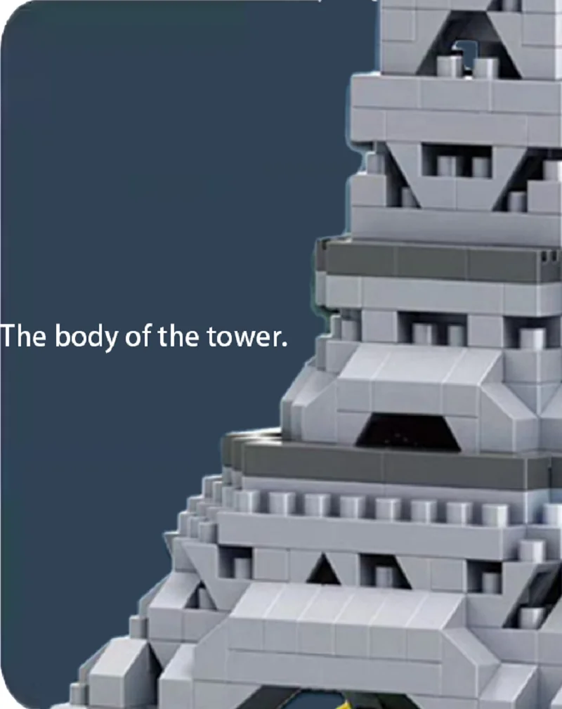 Blocos de construção modelo cidade torre de construção diy montagem quebra-cabeça criativo micro tijolo decoração ornamentos crianças brinquedos adulto presente