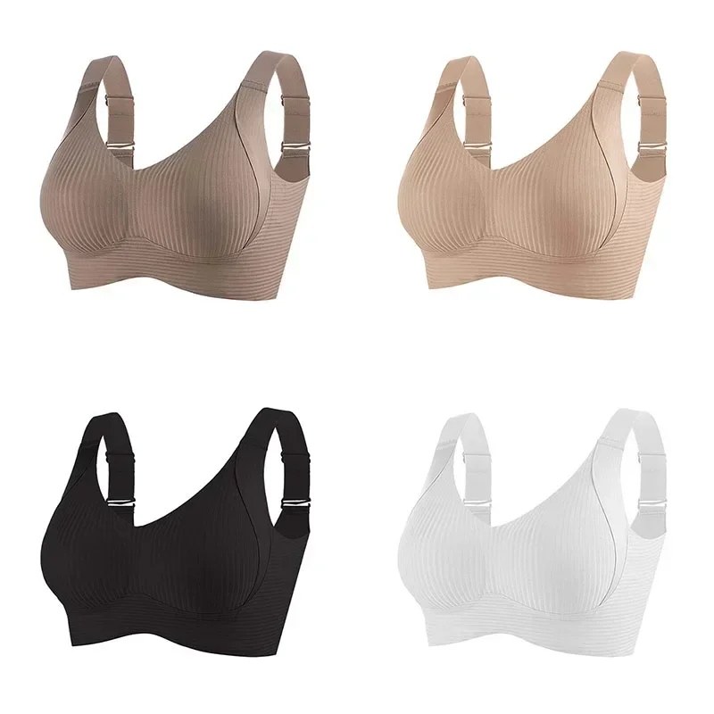 FallSweet 1/2 Uds sujetador push-up sin costuras para mujer Bralette inalámbrico lencería suave cómoda y transpirable para busto grande y pequeño