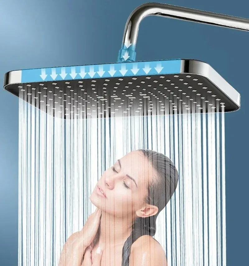 14 inch nieuwe hogedruk topspray regendouchekop grotere stroom supercharge regendouchekop 360 °   Draaibare waterbesparing