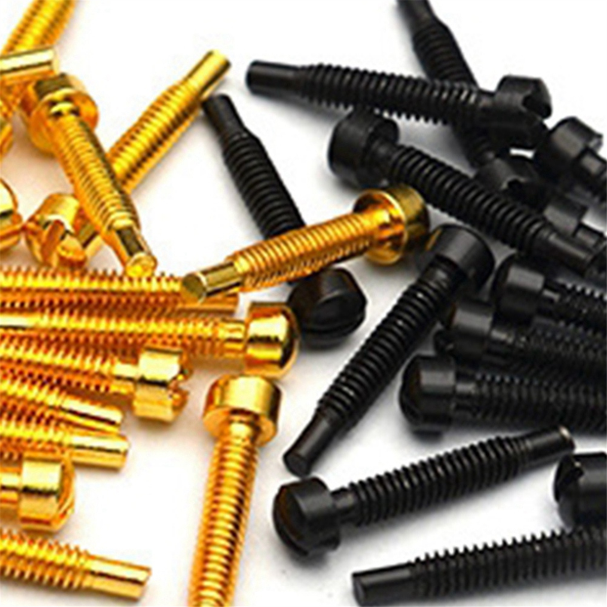 BAAU 50 個ピックアップ金属ピン-一言閉鎖 3x21MM/5.0MM (直径 3.0MM) ギターピックアップ部品ネジロッドブラック