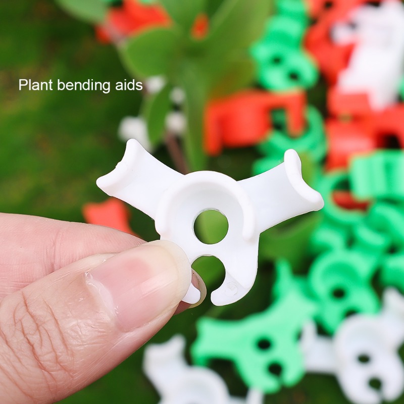 Abrazadera para plantas, dispositivo de doblado, ramas de vid y flores, Clips de entrenamiento para tallo de plantas, doblador de crecimiento de plantas, abrazaderas de soporte de Control, 100/10 Uds.