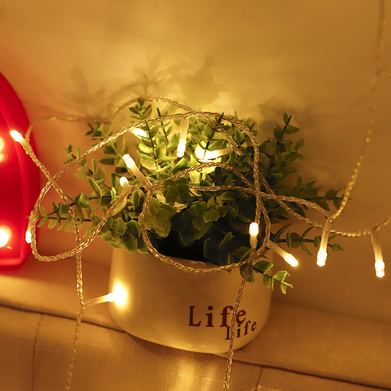 10m Navidad boda fiesta cumpleaños luces de hadas lámpara decorativa impermeable estrella centelleante enchufe en cadena luces