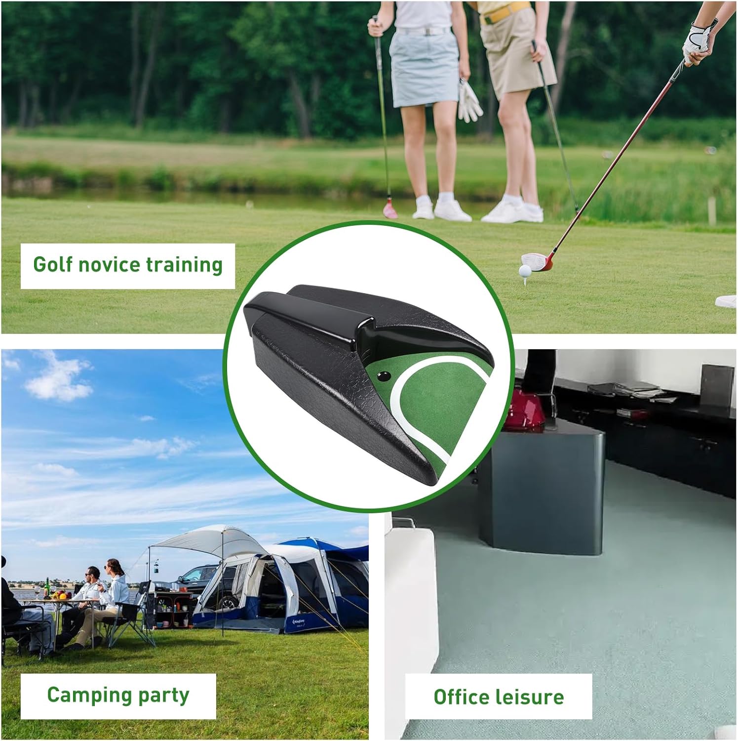 Golf Ball Return Putting Unit, Automatic Return Machine, Indoor Golf Putting Hole, Battery-Powered Practicing, Suitable for Prac