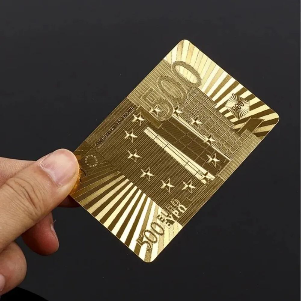 Goudfolie-pokartヨーロピアンパステッチプラスチックスピーカエルフ、透かし彫り、カルテアム、リケディーテン、マジックツール