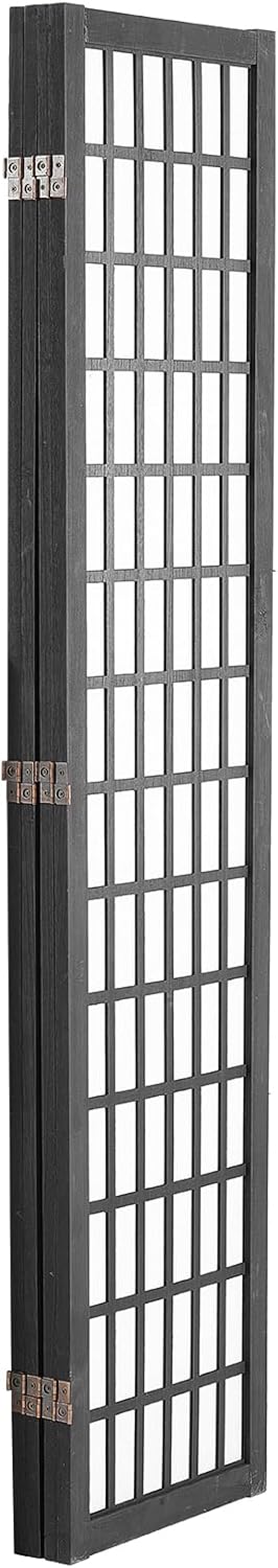 Room Divider, 4 Panel Japanese Room Divider, Wood Folding Privacy Screen Indoor, Japanese Partition Dividers Portable Deco