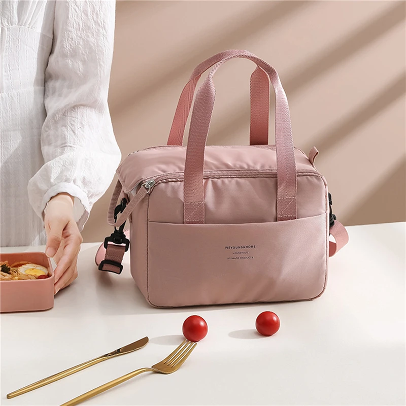 Bolsa de almuerzo portátil para mujer OL, fiambrera con aislamiento térmico, bolso enfriador, bolsa Bento impermeable, bolsos de hombro para comida de oficina