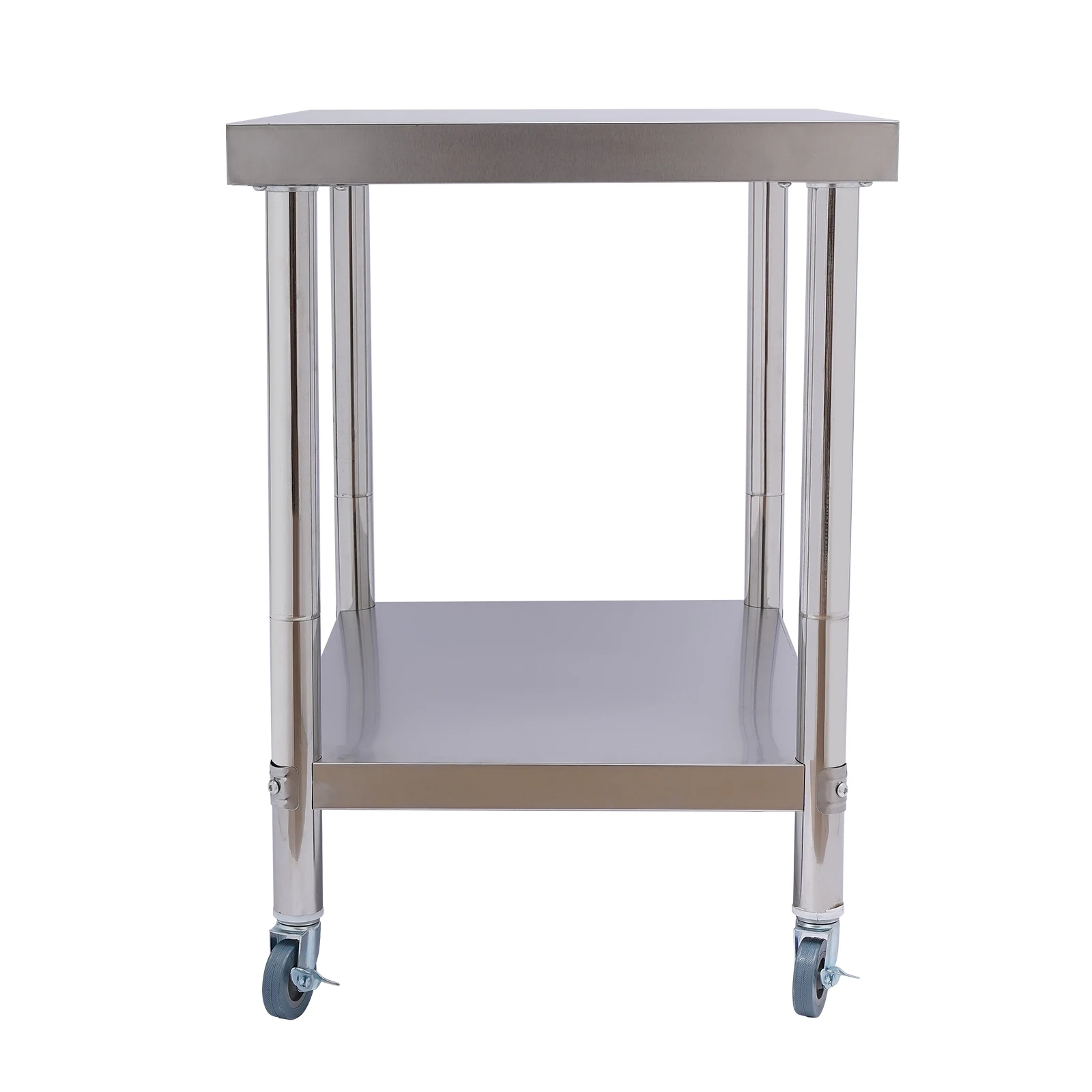 Mesa de aço inoxidável para preparação e trabalho, mesa de trabalho comercial resistente para preparação de alimentos com undershelf para restaurante, casa e hotel