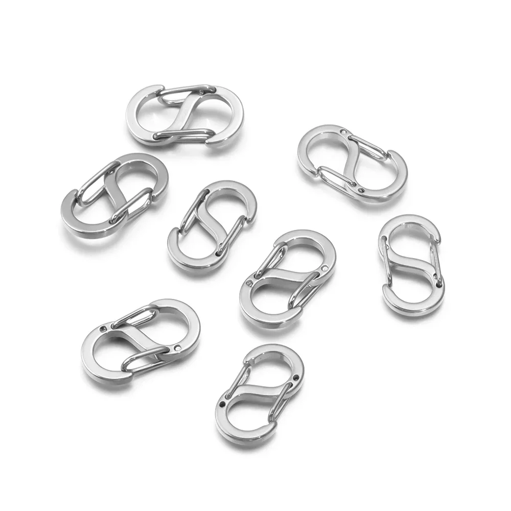 2-5pcs สแตนเลสสตีล Chic Letter S หัวเข็มขัดทองชุบกุ้งก้ามกราม Clasps Hooks Connectors สร้อยคอสําหรับเครื่องประดับ DIY ทําอุปกรณ์
