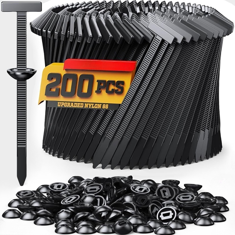 Нейлоновая универсальная пряжка для кабельных стяжек - сверхпрочный держатель стяжек на молнии с дизайном штифта и кнопки. Пластиковые кабельные стяжки. Крепеж для инструментов. Кузов автомобиля.