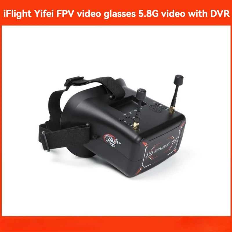 Kacamata Video FPV iFlight untuk Pemula, Pelatihan, dan Pemula, 5.8G dengan Perekaman DVR untuk Drone dengan Sudut Pandang Orang Pertama