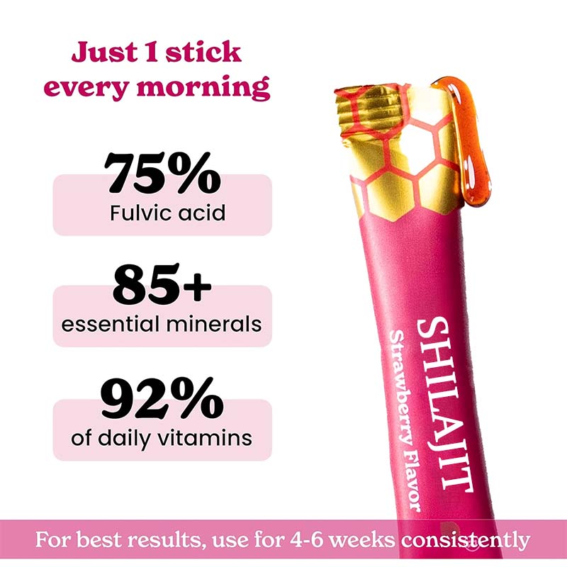 Himalaya Natural Strawberry Flavored Honey , Provide Energy Support, Contain Over 85 Trace Minerals - 7/30 Sticks