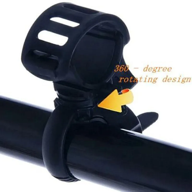 Soporte para linterna de bicicleta 360 °   Correas de goma ajustables para bicicleta, antorcha delantera, abrazadera para faro LED, soporte de Clip