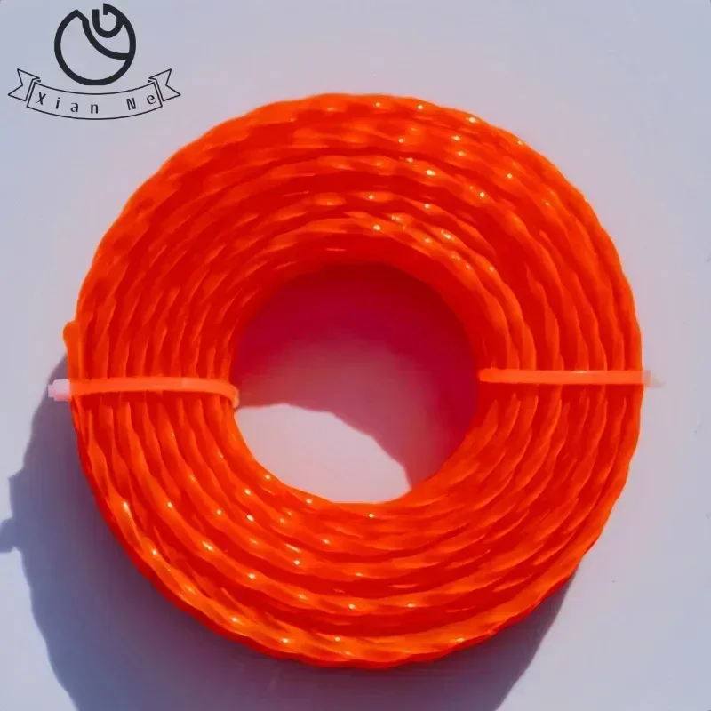 LS 15m * 2,0mm/2,4mm/2,7mm/3mm/3,3mm/cortadora de césped de nailon, cortadora de cepillo, hilo de corte, accesorio para cortacésped