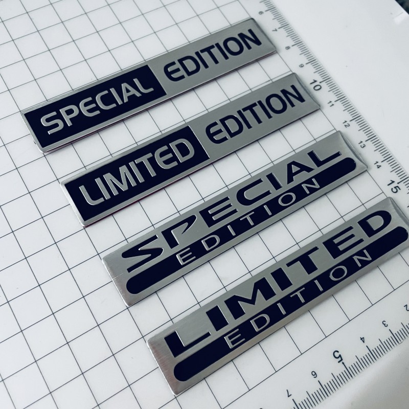 3d metal alumínio prata preto logotipo edição limitada emblema carro fender emblema tronco decalque edição limitada stikcer acessórios