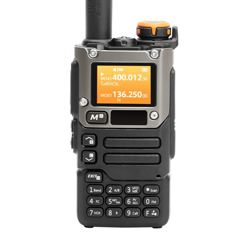 Walkie Talkie für Erwachsene UVK6 2-Wege-Funkgeräte 200-Kanal-Walkie-Talkie UHF-VHF-Handfunkgerät 5 W