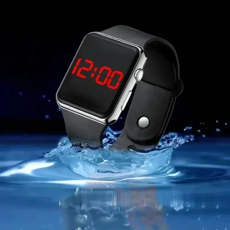 Relojes digitales para Hombre y mujer, Reloj de pulsera deportivo LED cuadrado electrónico, Reloj femenino de silicona Simple informal a la moda, Reloj para Hombre