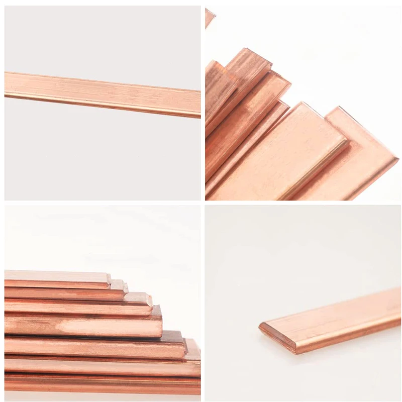 1 pz Striscia di Rame T2 Rame Puro Piatto Striscia di Acciaio Rame Puro e Galvanotecnica Materiale FAI DA TE Spessore 1/1.5/2/3/4/5/6/8mm