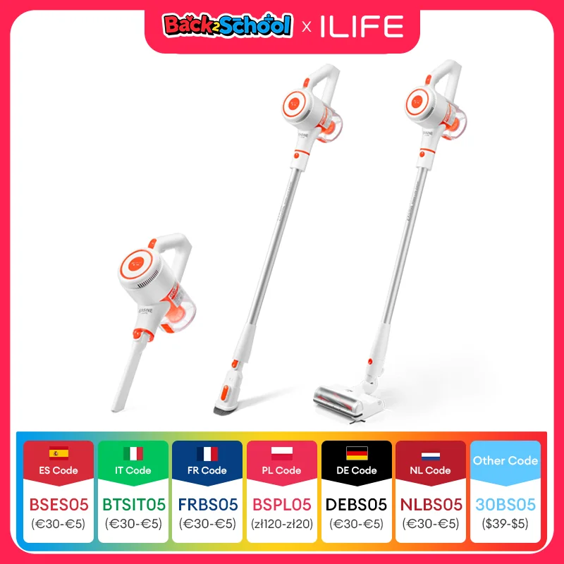 Bezprzewodowy podręczny ILIFE G80, przyssawka 22000pa, czas pracy 45 minut, podświetlenie LED, czas pracy 45 minut, urządzenie gospodarstwa domowego