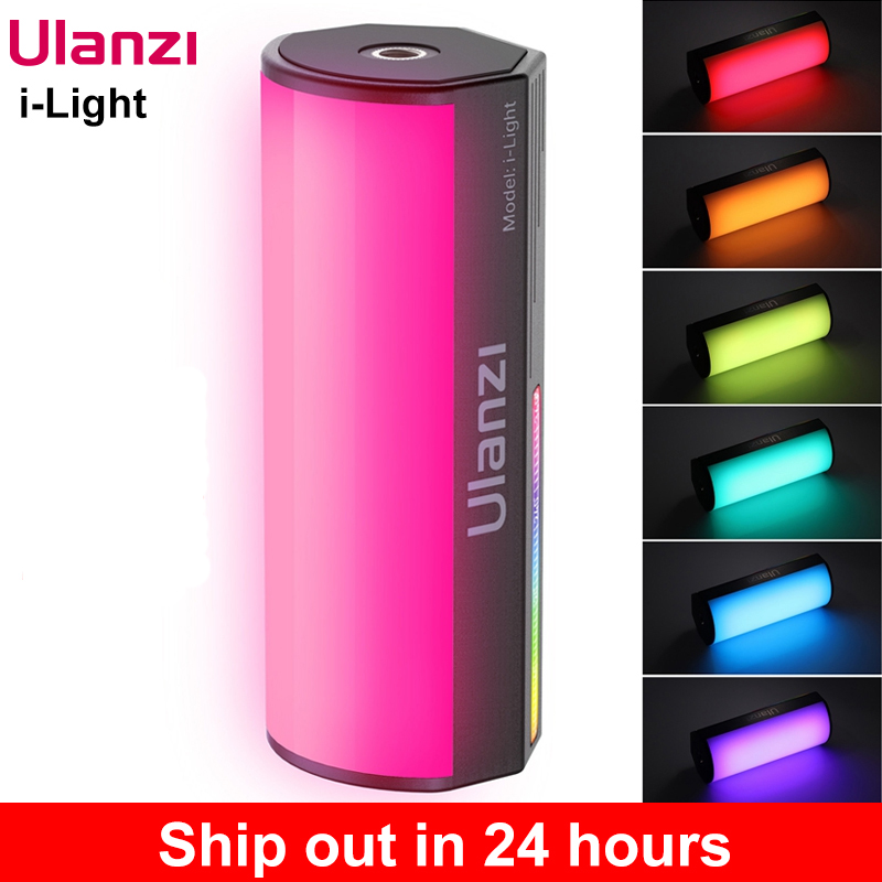 Ulanzi i-Light Mini RGB Tube Light Ручная светодиодная палочка для фотосъемки Видео заполняющая лампа Магнитная 2500-9000K для видеоблогов Youtube