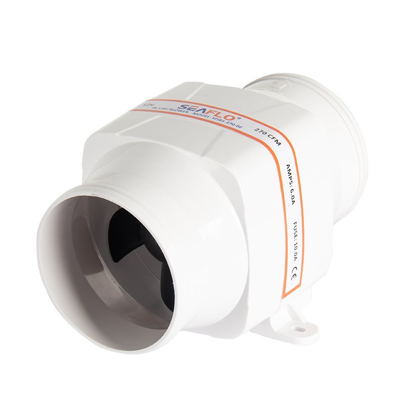 Lororlo-除雪機,4 ", 105mm, 270cfm,屋内排水ファン,DC, 12v, 24v, 6ブレード,船舶用ボート,排気,白サイズ