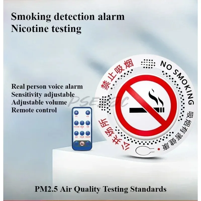 High Sensitivity Intelligent Smoke Alarm - Bathroom Smoke-free Detector and Anti Fog Monitoring (Plug Type)