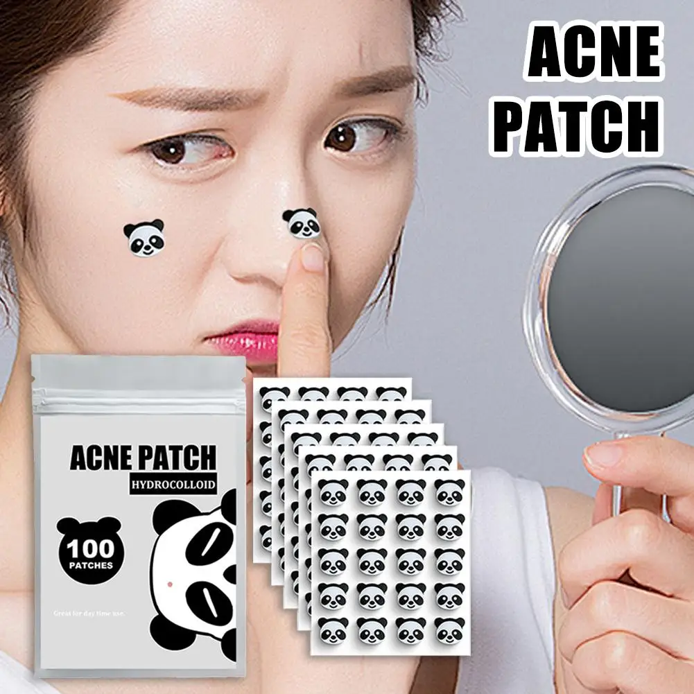 100pcs Panda Acne Patch Gentle Non-irritating Repair Facial Deep Cleansing Residue-Free Blemish Pimples Invisible Covering Patch