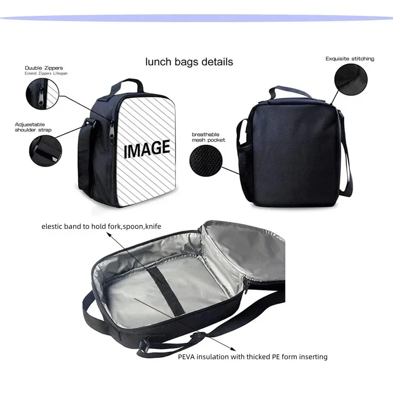 Amine HOT Smiling Critters Kind Isolierte Tasche mit großer Kapazität Junge Mädchen Student Outdoor Picknick Wiederverwendbare Thermo-Kühlbox Lunchbox