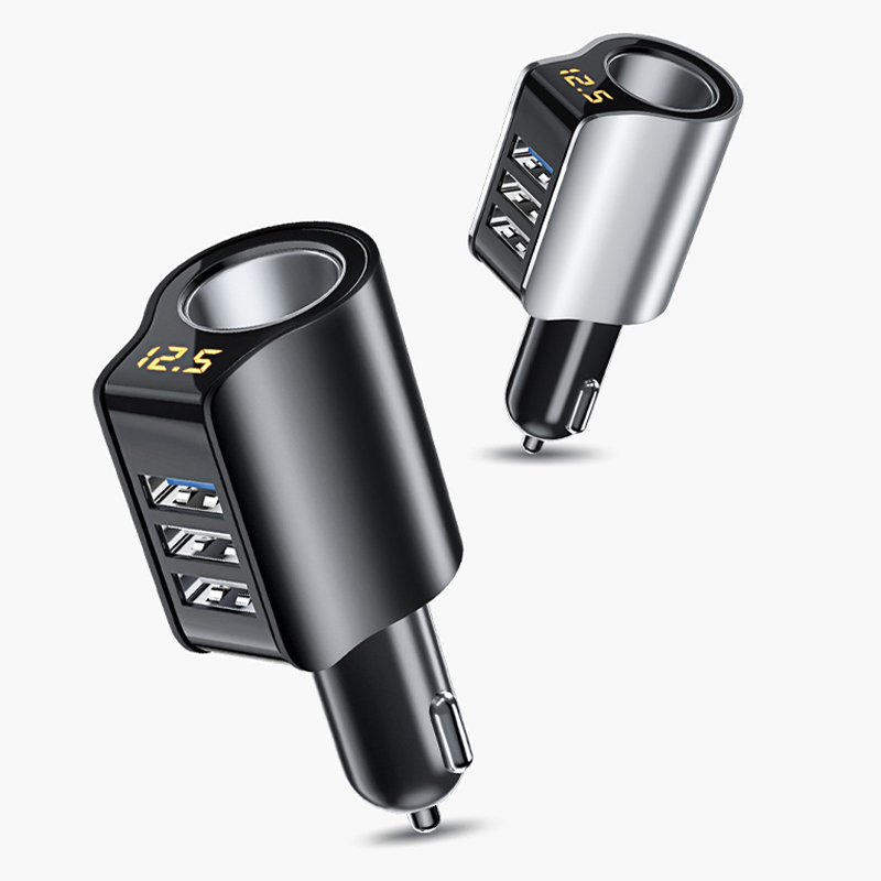 SEAMETAL 96 ワット QC3.0 3.1A USB 車の充電器 3 ポート 12-24V シガーライターソケット超高速車の充電器電源アダプタ車のスタイリング