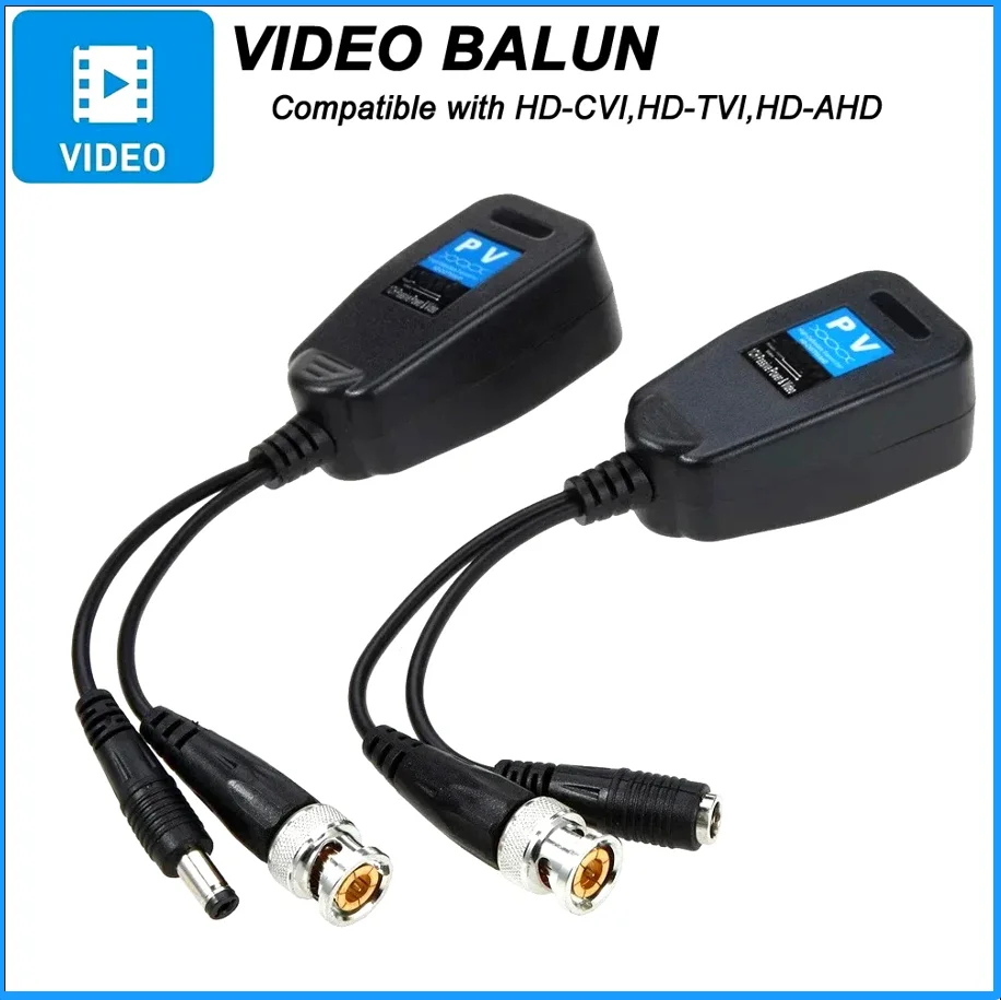 1ch balun passivo rj45 cctv vídeo transceptor coaxial bnc fonte conectores de alimentação para hdcvi hdtvi ahd câmera analógica de alta definição