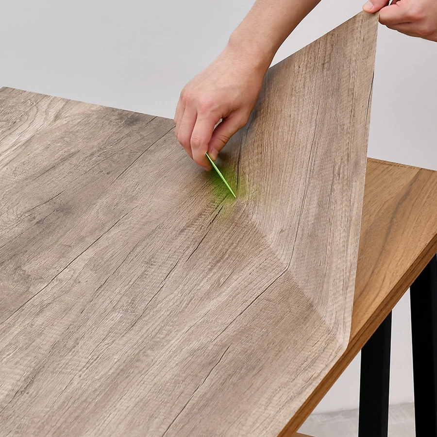 Rollo de papel tapiz autoadhesivo impermeable de PVC, muebles, gabinetes, película decorativa de vinilo, pegatinas de grano de madera para decoración del hogar Diy