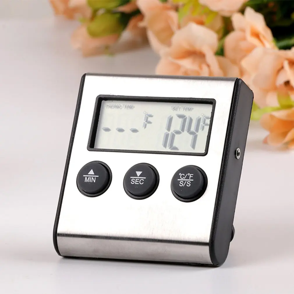 Tp700 Digital remoto inalámbrico comida cocina horno termómetro sonda para barbacoa parrilla horno carne temporizador temperatura ajuste manual