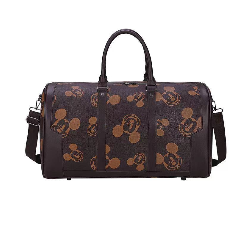 Disney mickey nova moda feminina bolsa de viagem bolsa de bagagem masculina e feminina grande capacidade bolsa mensageiro de um ombro