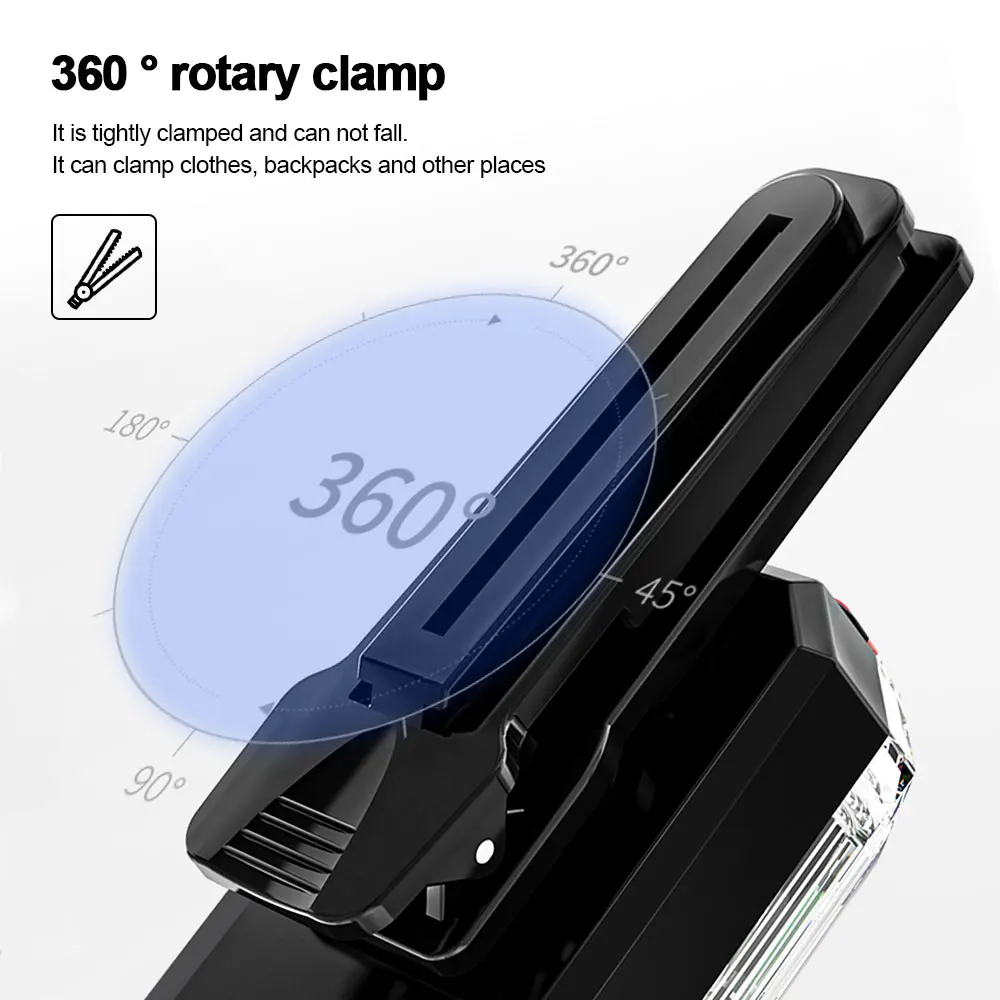 Red & Blue LED Strobe ไฟเตือนตํารวจไหล่คลิปไฟฉายไฟวิ่งกลางแจ้ง USB ชาร์จหมวกนิรภัยโคมไฟทํางาน