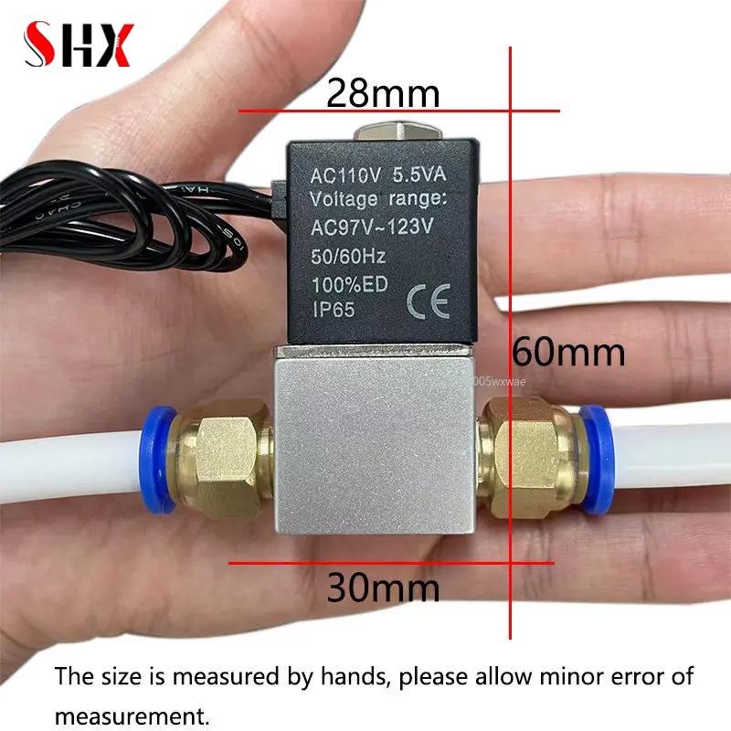 DC 12V 24V 110V 220V voltaje 2 vías para válvula de compresor de aceite de agua de aire 1/4 "válvulas solenoides de aluminio neumáticas normalmente cerradas