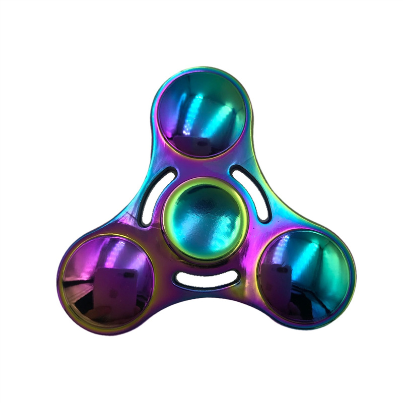 Cầu Vồng Đồ Chơi Con Quay Fidget Spinner Kim Loại UFO Nhỏ Cầm Tay Ngón Tay Con Quay Quà Tặng Cho Trẻ Em Người Lớn Quay Đầu Tập Trung Để Bàn Đầu Ngón Tay